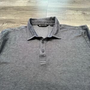 Travis Mathew Oceanside Heather Gray Mens XL Short Sleeve Polo Golf‎ Cotton Poly
